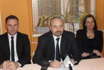od lewej: Marek Laskowski, Mariusz Chlebowski, Marzena Turz