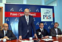 na zdj. radni miejscy PiS. Od lewej Artur Kijewski, Andrzej Plichta, Adam Koszada, Tadeusz Skarżyński