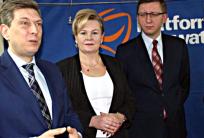 poseł Mariusz Witczak, członek Zarz. Woj. Wlkp. Marzena Wodzińska, radny Dariusz Grodziński / PO