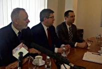 Od lewej: Rafał Grupiński, Jarosław Urbaniak, Przemysław Krysztofiak