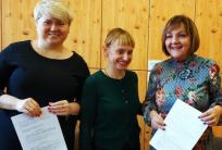 na fot.: Justyna Zawieja / dyrektor MGOPS; Lucyna Roszak; Grażyna Kaczmarek / dyrektor PCPR