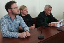 na fot.: od lewej Jakub Pankowiak, Bartosz Pankowiak, mec. Artur Nowak