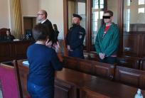 na fot.: oskarżony Dariusz O. podczas odczytywania wyroku