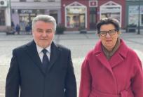 na fot. od lewej Janusz Pęcherz i Ewa Matecka / senatorowie Platformy Obywatelskiej