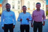 na fot. od lewej: Marcin Małecki, Mariusz Witczak, Dariusz Grodziński / Koalicja Obywatelska