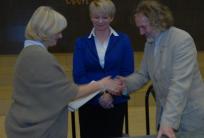 od lewej: dr Ewa Roman, Jolanta Maćkowiak, prof. Mirosław Śmiałek fot. Natalia Czarcińska