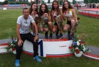 na fot. Ostrowskie "Złotka" - sztafeta 4x100 metrów – mistrzynie Polski młodziczek / fot. facebook KS Stal LA