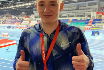 na fot.: Dawid Borowski z brązowym medalem HMP U23 / fot. materiały KS Stal LA