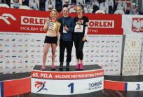 na fot.: Natalia Benedykcińska wraz z trenerem Markiem Walczakiem. Fot. Materiały KS Stal LA
