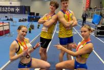 na fot: brązowa sztafeta MIX 4x400 Stali Ostrów / KS Stal LA