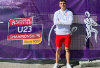 na fot. Marcin Karolewski na Mistrzostwach Europy U23 w fińskim Espoo / fot. facebook KS Stal LA