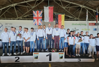 na fot. Podium klasyfikacji drużynowej. Na najwyższym stopniu Polska z Łukaszem Błaszczykiem / fot. FB Łukasz Błaszczyk