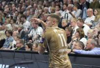 na fot,: Dawid Frankowski podczas meczu w Kilonii