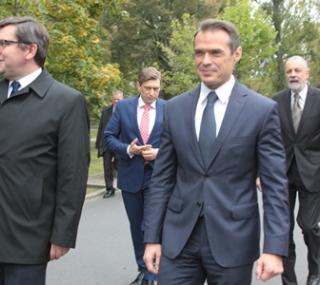 prezydent Urbaniak, minister Nowak, posłowie Witczak i Grupiński