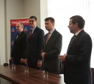 Od lewej:Jan Dziedziczak, Adam Rogacki, Mariusz Błaszczak, Tomasz Ławniczak