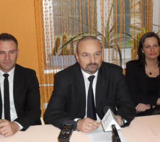 od lewej: Marek Laskowski, Mariusz Chlebowski, Marzena Turz