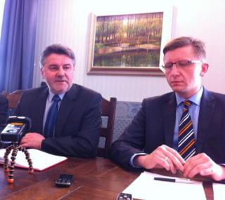 od lewej: J. Pęcherz i D. Grodziński