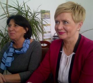 od prawej: Beata Klime, prezydent Ostrowa Wlkp.