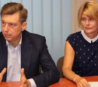 poseł Mariusz Witczak, radna Alicja Łuczak / Platforma Obywatelska
