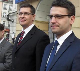 na fot. od lewej: Adam Hofman, Adam Rogacki, Mariusz Antoni Kamiński