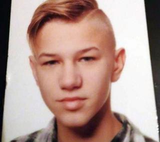 na fot.: zaginiony Kacper Jurga / za: KPP Ostrzeszów
