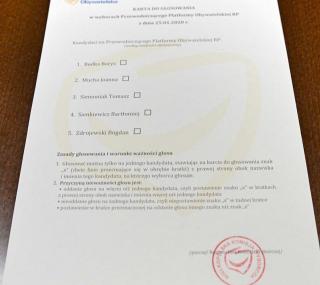 na fot. Tak wyglądała karta do głosowania