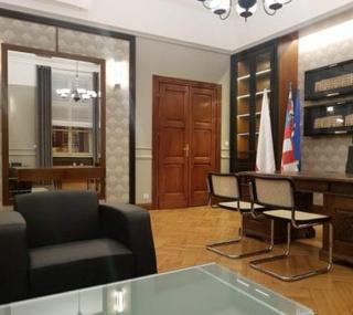 na fot.: gabinet prezydenta Kalisza; materiały projektanta wnętrz