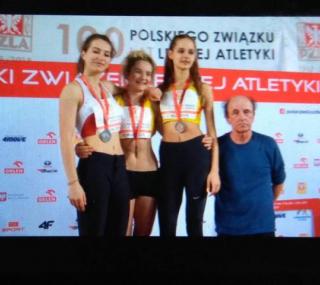 na fot. Natalia Benedykcińska z trenerem Markiem Walczakiem. Fot. Facebook KS Stal LA