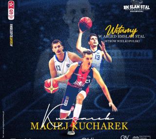 na fot.: Maciej Kucharek powitany w Arged BMSlam Stali / grafika: bmslamstal.pl/