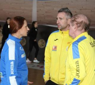 na fot.: Kamila Grzegorowska, Michał Walczak i Marek Walczak - trenerzy KS Stal LA