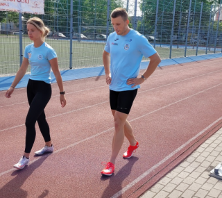 na fot. Patryk Wykrota i Dagmara Adamcio – reprezentanci KS Stal LA