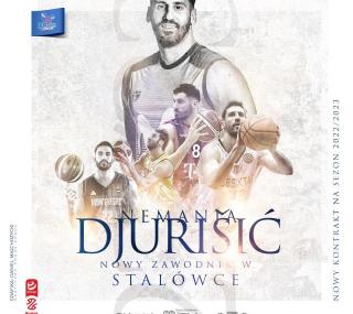 na fot. Nemanją Djurišić oficjalnie powitany w Ostrowie / grafika: facebook Arged BM Stal